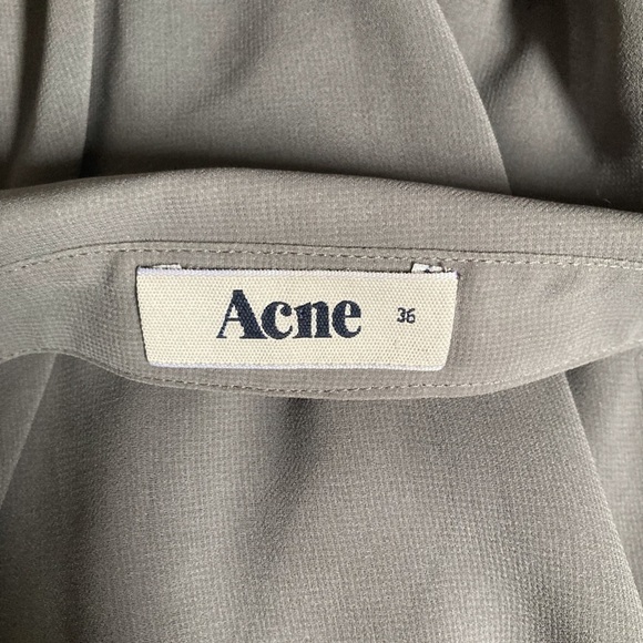 Acne Silk Chiffon Silk Blouse cutout back Collar pointed shoulder Asymmetrical - Picture 6 of 8